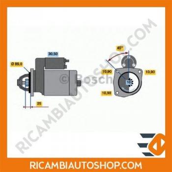 Motor de Arranque Bosch 986010970, tipo: Motor de arranque, características: fabricado por Bosch, modelo 0 986 010 970