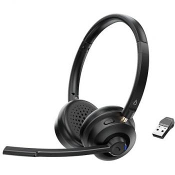 Auriculares Inalámbricos Creative Chat con Micrófono Tipo Boom, Cancelación de Ruido, Conexión Bluetooth y USB, Control de Reproducción y Llamadas