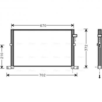 Condensador de aire acondicionado AVA COOLING FD5334 y PRASCO FD5334, compatible con sistemas de refrigeración, diseño eficiente para optimizar el rendimiento del aire acondicionado, fabricado con materiales de alta calidad para una mayor dur