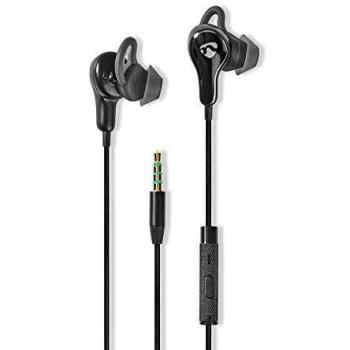 Auriculares Deportivos con Cable Nedis | In-Ear | Cable de 1.2 m | Color Negro