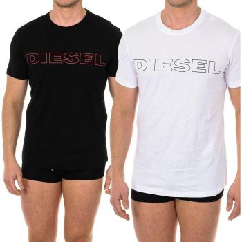 Camiseta de manga corta Diesel-Pack-2 para hombre con cuello redondo