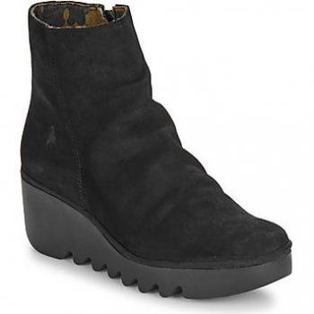 Fly London BAAN538FLY Black Oil Suede Women's Slip On Boots