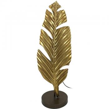 Lámpara de Escritorio Diseño Hoja de Planta 24 x 24 x 65 cm Negro Dorado Metal Hierro 40 W 220-240 V