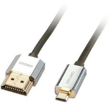 LINDY Slim High Speed HDMI to Micro HDMI Cable with Ethernet, 1m, 4K60Hz