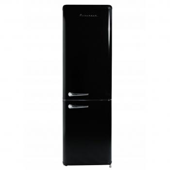 Frigorífico-congelador retro Ravanson LKK-250RB, tipo combi, capacidad de 250 litros, diseño retro, eficiencia energética clase A+, con compartimento de congelación y estantes ajustables