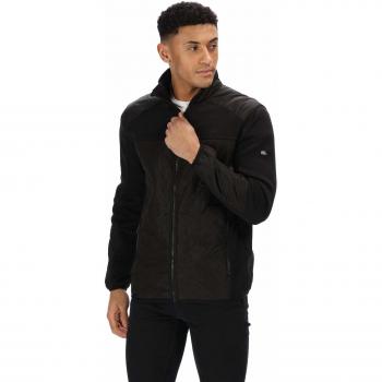 Regatta Zavid Forro Polar Aislante Impermeable con Cremallera Completa para Hombre, Hombre, Color Negro, tamaño Medium