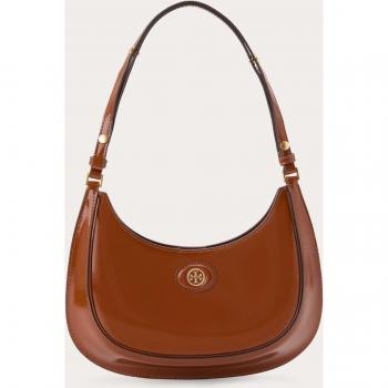 Tory Burch Dark Sienna Leather Shoulder Bag, Brown female, Size: ONE SIZE