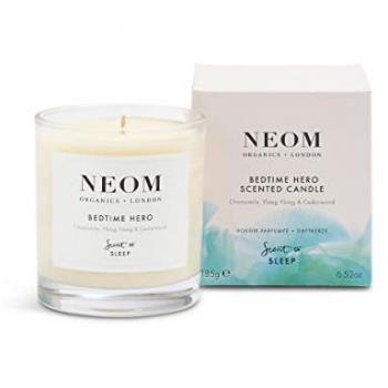 Neom Organics Scent To Sleep Bedtime Hero Candle 185g - Aromatherapy Candle, Essential Oils, Ylang Ylang, Chamomile, 1 Wick