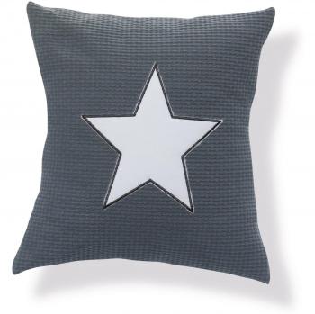 Alondra 690L-179 - Cojín infantil decoración cuadrado con estrella, color gris