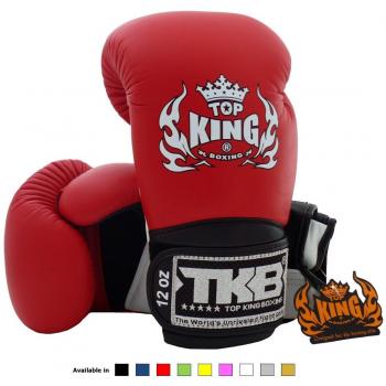 Top King Super Air TKBGSA guantes de boxeo, Muay Thai, talla: 8, 10, 12, 14, 16 onzas, Color: blanco, negro, rojo, verde, azul, rosa, amarillo, para entrenamiento, pelea, guantes de boxeo, para Muay Thai, artes marciales mixtas, K1, color blanco, roj