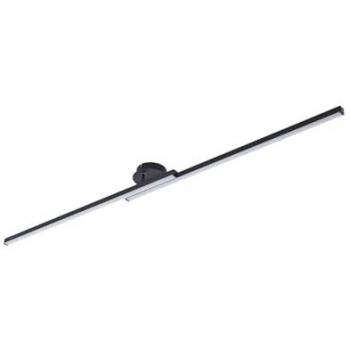 Lámpara de techo Aurendor LED de Lindby 135 cm, moderna, color negro, hecha de aluminio, para salón y comedor, con 2 llamas, lámpara LED y plafón LED