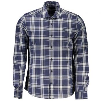 North Sails Multicolor Checker Long Sleeve Cotton Shirt with French Collar and Embroidery - 3XL