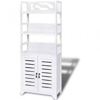 vidaXL Armario Elegante para Cuarto de Baño Madera Blanco Modelo Albuquerque