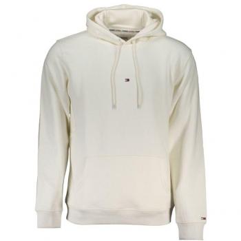 Tommy Hilfiger Men's Tonal White Cotton Hooded Sweatshirt - XXL
