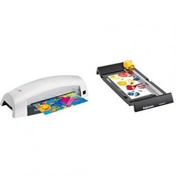 Fellowes 57100 - Pack 2 en 1 con plastificadora Lunar A4 y cizalla Neutrino