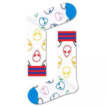 Calcetines Crew Alien Finos Happy Socks - Tallas 36-40 y 41-46 - Estampado Único - Tejido Suave - Diseño Colorido Unisex