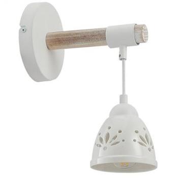 Aplique de pared 'Pimana' con pantalla de cerámica en color Marrón Madera, regulable y apto para salón y comedor (1 lámpara, E14) - Lindby