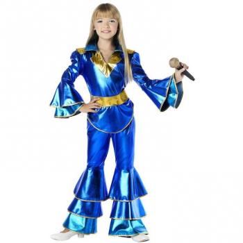 DISCO AZUL NIÑA AÑOS 70 Kimokawaii