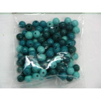 efco 118 Piezas 8 mm 25 G de Mezcla de Pieles con Cuentas de Madera de señora en Color Turquesa