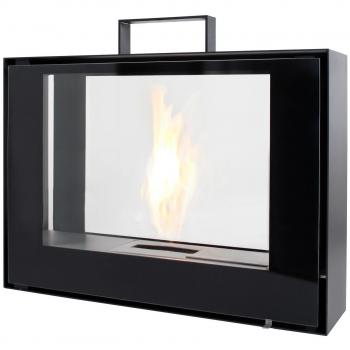 Travelmate - Chimenea portátil negro / 70x50x20cm/lacado/incl. gel combustible