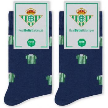 Calcetines Real Betis Balompié Pepe Pinreles Equipación Pinrelitos Azul Marino