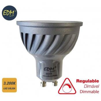 Bombilla LED regulable GU10 6W 480 lumens 3200K EDM 35289