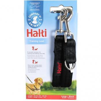 Correa de Adiestramiento para Perro Halti Training Lead Larga, Color Negro