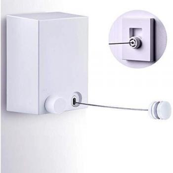 Hisome Tendedero Retractable Cuerdas para Tender la Ropa Inoxidable 4.2m para Interior y Exterior Ropa en Exteriores