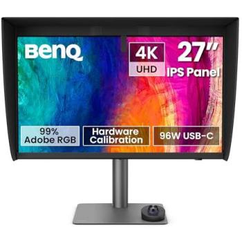 Monitor BenQ PD2770U 27 4K UHD IPS con USB-C y gestión de color para diseño gráfico y edición de video