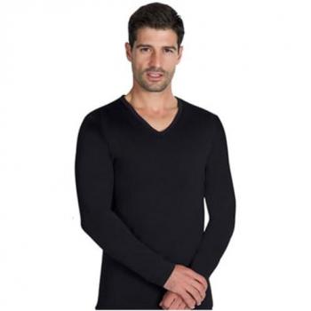 Camiseta Térmica Interior Hombre Blanca Cuello Pico Manga Larga Ysabel Mora, Calentita, Invierno, Negra, Polar, Talla S a XXL. 70101