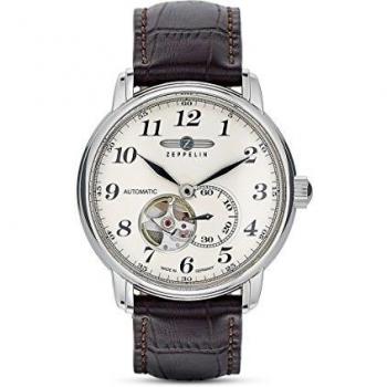 Zeppelin Unisex Chronograph Quartz Watch with Leather Strap 7666-5