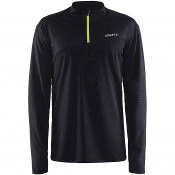 Craft Hombre Radiate LS té M BL/GO L manga larga, Black/GO, L