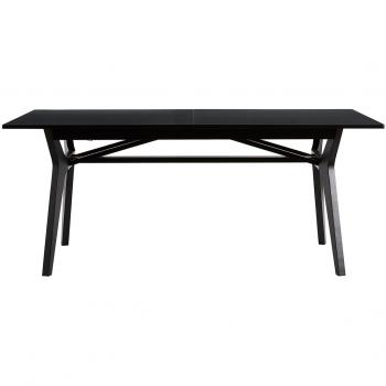 Mesa extensible de madera de fresno negra 180-220 cm FOSTER