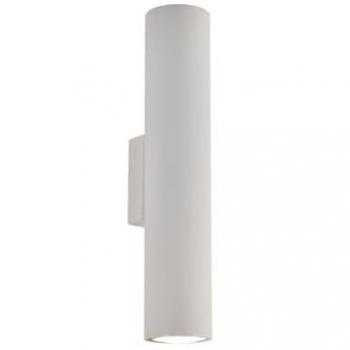 Aplique moderno cilindro Dag 2 luces GU10 hierro laca blanca