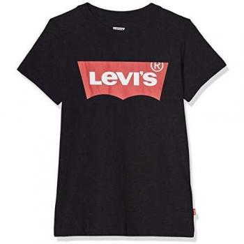 Camiseta Levi's Batwing para Niño Color Negro Manga Corta 100% Algodón