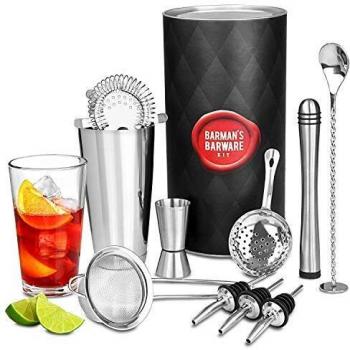 Barman's Barware Kit de bar@drinkstuff | Juego de regalo de cóctel
