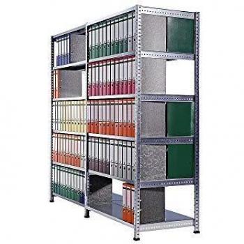 Estantería ensamblable para archivadores, doble cara, galvanizada, altura 2280 mm, base 1000 x 600 mm