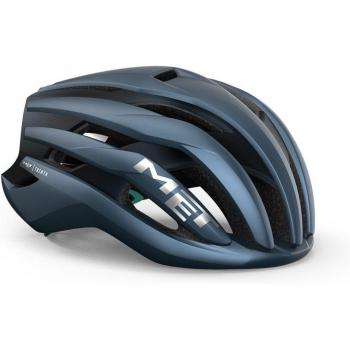 Casco Met Trenta MIPS Talla L (58-61 cm) Azul Marino Mate con Plata