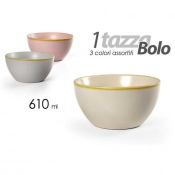 Taza de Cerámica Decorada para Desayuno 14x7 Cm 610 Ml 3 Colores Surtidos