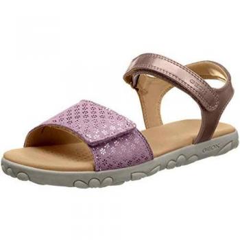 Geox Girl's J Haiti Girl Open Toe Sandals, Pink Rose C8011, 13 UK Child