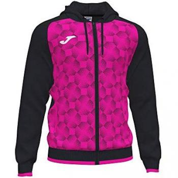 Chaqueta con capucha Joma Supernova III hombre negro rosa flúor
