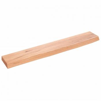 Estante de pared madera de roble tratada 60x10x2cm Natural, Marrón claro, Marrón oscuro Mueble Almacenaje Estantería para Oficina, Estudio, Dormitorio Estantería/Librería/ m