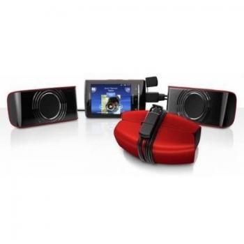 Sony Ericsson MS450 Snap-On - Altavoz portátil para móviles, color rojo