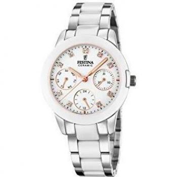 Reloj Festina Ceramic F20497/1 para Mujer con Esfera Blanca y Pulsera de Cerámica