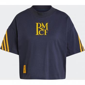 Camiseta de mujer adidas RMCF WMN Fi Tee - Camiseta de manga corta, diseño del Real Madrid, estilo moderno y cómodo, fabricada en material transpirable