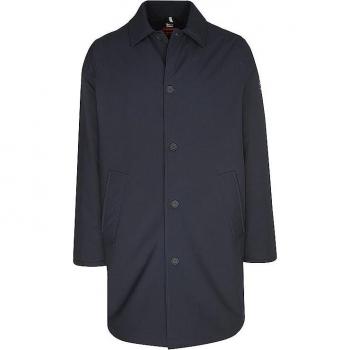 Ecoalf Men's Sustainable Long Sleeve Trench Coat with Lapel Collar and Button Closure in Deep Navy, Size M
