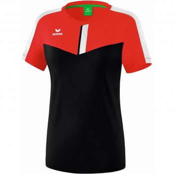 Erima Squad Women's Short Sleeve T-shirt - Red/Black/White, Size 40