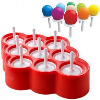 tosnail 9 unidades de silicona de hielo Pop Maker Set, Eisvergnügen en el palo, Ice Pop Formas