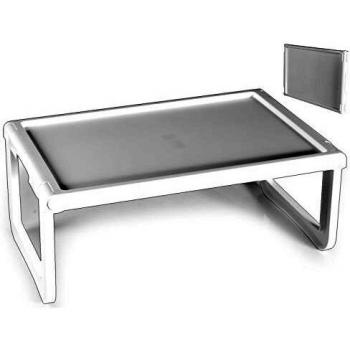 Bandeja de Cama Giganplast 8525RC Bianco, 56x35 cm, con Patas Plegables