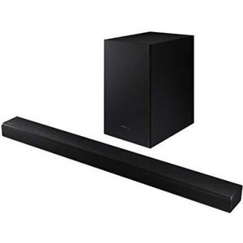 Samsung Barra de Sonido HW-T550 - Sonido 320W, 2.1Ch, Subwoofer Inalámbrico, Dolby Digital 2.1, DTS Virtual:X, Modo Juego, Bluetooth 4.2 Multiconexión y One Remote Control